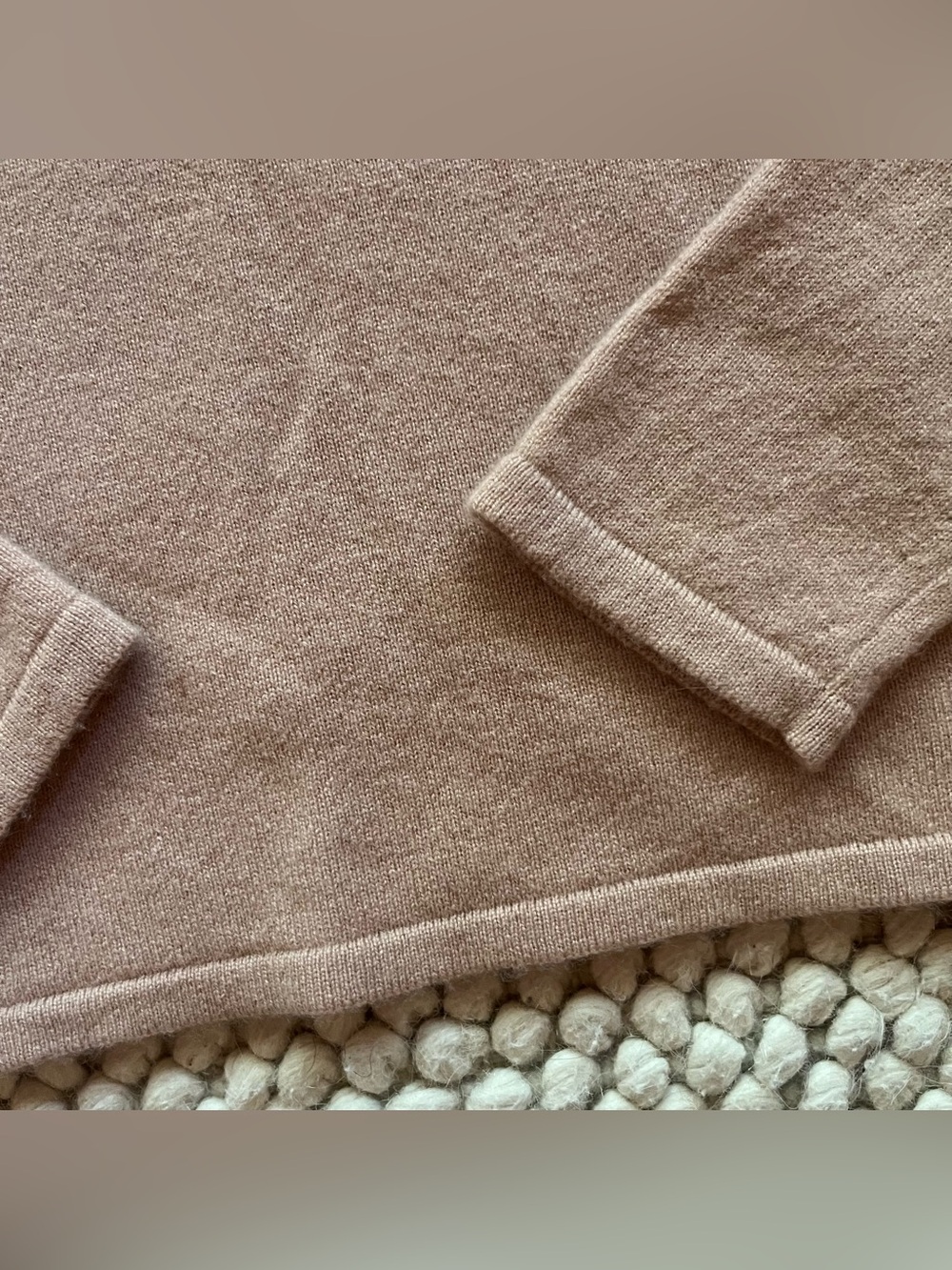 VINTAGE TSE Cashmere Women’s Turtleneck Sweater in Dusty Rose - Picture 2 of 4